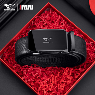 七匹狼男士皮带高档真皮潮流休闲腰带2026新款自动扣商务百搭裤带