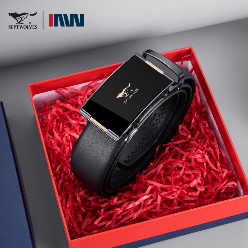 七匹狼皮带男士真皮腰带男款2025新款裤带高档七夕礼物送男友老公