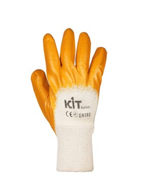 劳保手套黄色丁腈防油耐油挂胶浸胶搬运设备修理清理 12副