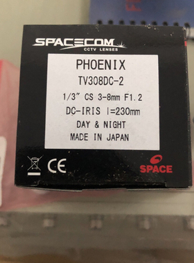 日本SPACECOM镜头 TV308DC-2标清手动变焦镜头3-8mm