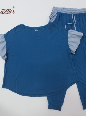 顶瓜瓜顶呱呱睡衣女短袖家居服套装夏季宽松莫代尔薄款正品98020