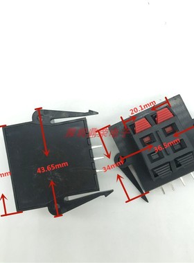 弹簧夹WP4-11密封式线夹音箱接线柱喇叭夹面板夹LED测试夹双排4位