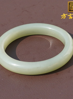 和田玉青海料细腻高冰晴水色手镯