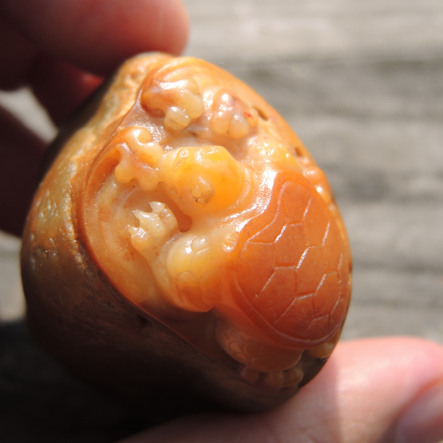 黄玉珍稀名品温凉玉籽料手把件