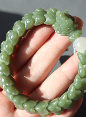 方言和田玉豪华龙骨手串