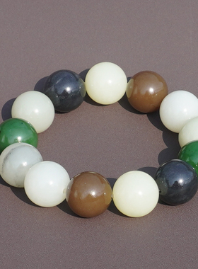 方言和田玉糖玉白玉青花俄碧手串