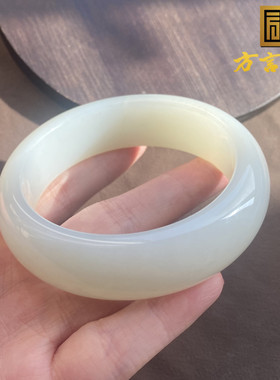 新疆且末料白玉58mm宽版轮胎手镯