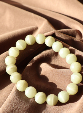 新疆且末蓝色基调一线天10mm手串