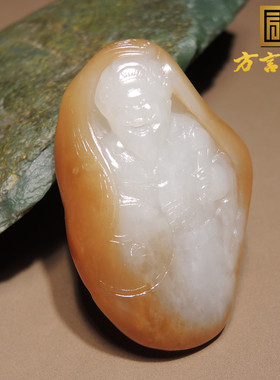 放漏了方言和田玉新疆且末料油润细腻糖白分明糖白玉米神吊坠h3