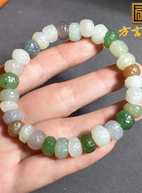 方言和田玉原创手工多宝糖玉碧玉白玉黄口老光随型手链R1