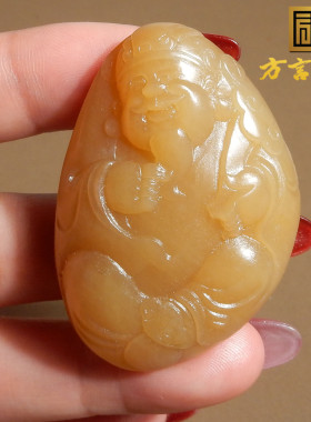 刷屏了方言和田玉珍藏级新疆且末料温润细腻全糖玉米神吊坠挂件X3