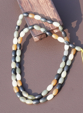 方言和田玉新疆油润楼兰三色手串