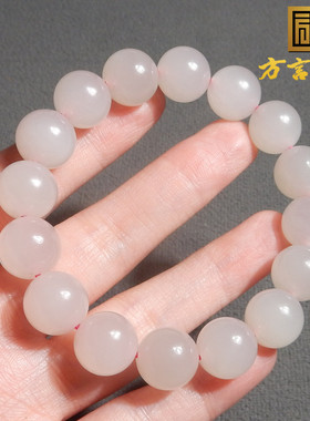 美美哒青海藕粉冰底圆珠手串