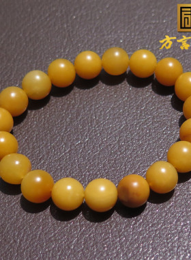 大漏方言和田玉罕见全玉种唐河老熟油润黄沁籽手串圆珠10mm手链X5