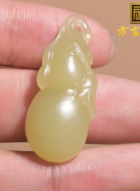 且末料黄口福禄吊坠挂件