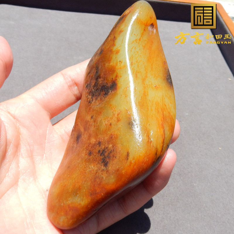 方言珍品放巨漏老熟如酥难得一见栗子黄原生黄玉籽料原石玩料w