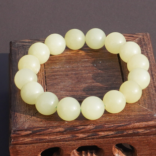 仅580回馈玉友方言企业巨漏新疆若羌山料黄色名品黄玉12mm手串A6