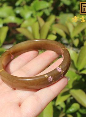 且末老料红糖景泰蓝工艺54m手镯