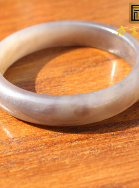 青海老坑料细腻冰底浓烟紫手镯