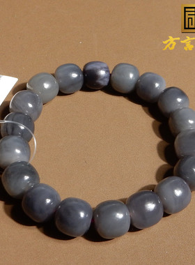 青海和田玉老坑帝王紫老型珠手串