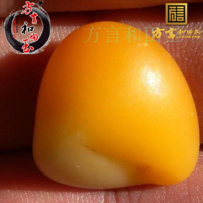 项链金镶玉原石黄色吊坠