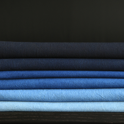 手工靛蓝染布料纯棉服装面料
