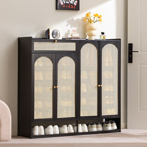 十一维度家用塑藤透气鞋柜