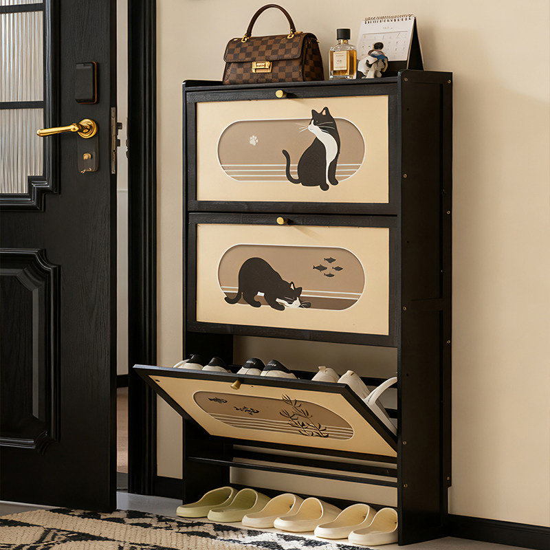 17cm超薄翻斗鞋柜家用入户一体门口靠墙收纳走廊小户型极窄玄关柜,住宅家具,鞋柜,淘宝优惠券,粉丝福利购,淘宝优惠卷