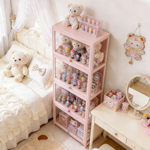 十一维度粉色手办展示柜陈列柜