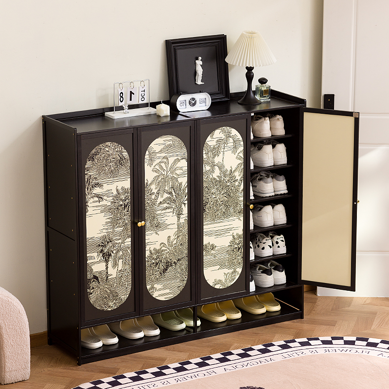 十一维度中古风对开圆门鞋柜