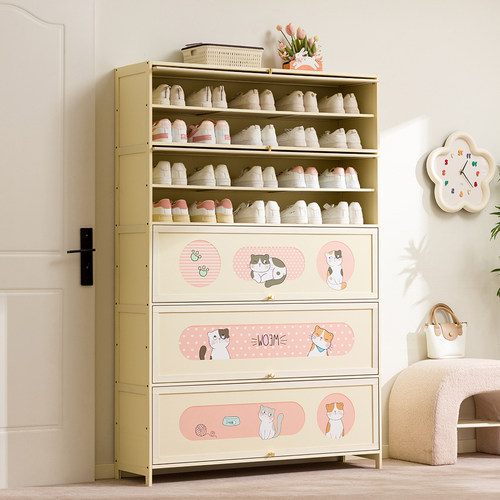 十一维度卡通印花翻门鞋柜