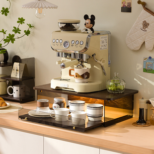 杯子置物架饮水机 咖啡机增高架咖啡杯收纳层架桌面杯架吧台抽屉式