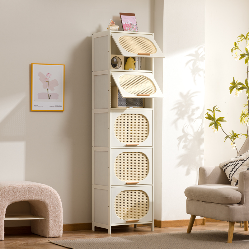 十一维度奶油风夹缝收纳柜