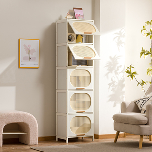 书架落地置物架靠墙边窄侧小立柜子客厅夹缝收纳杂物桌旁简易储物