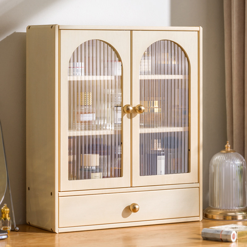 桌面收纳盒收纳柜茶具展示柜子餐具化妆品厨房水杯子置物架收纳柜