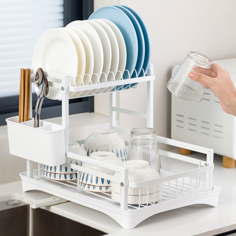 厨房置物架多功能碗盘碗碟收纳架碗筷收纳盒碗柜家用放碗架沥水架