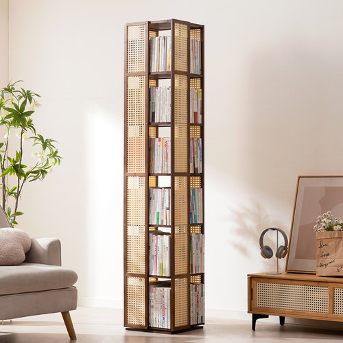 360度旋转书架书柜省空间儿童落地绘本架简约家用学生简易置物架