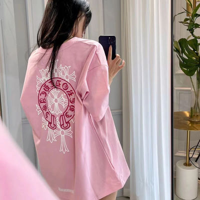 100%纯棉十字架梵文幻影短袖T恤女夏季韩版设计感减龄慵懒上衣潮