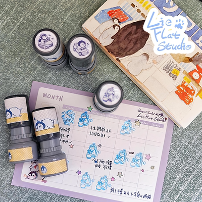 原创企鹅浸透印章17mm