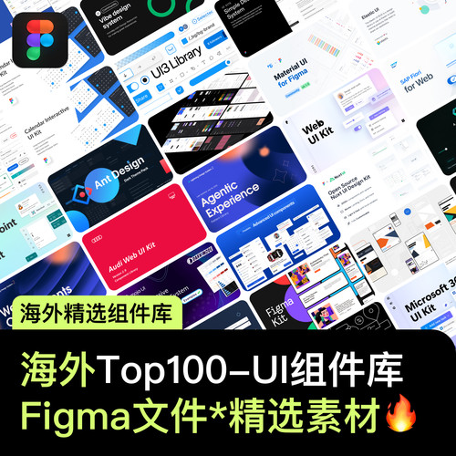 Top100-Figma源文件UI组件库