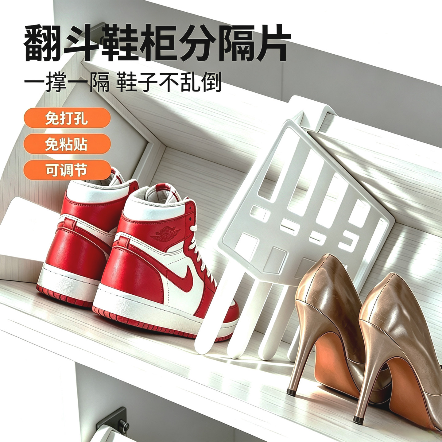 杜绝鞋子乱倒分隔片翻斗鞋柜专用