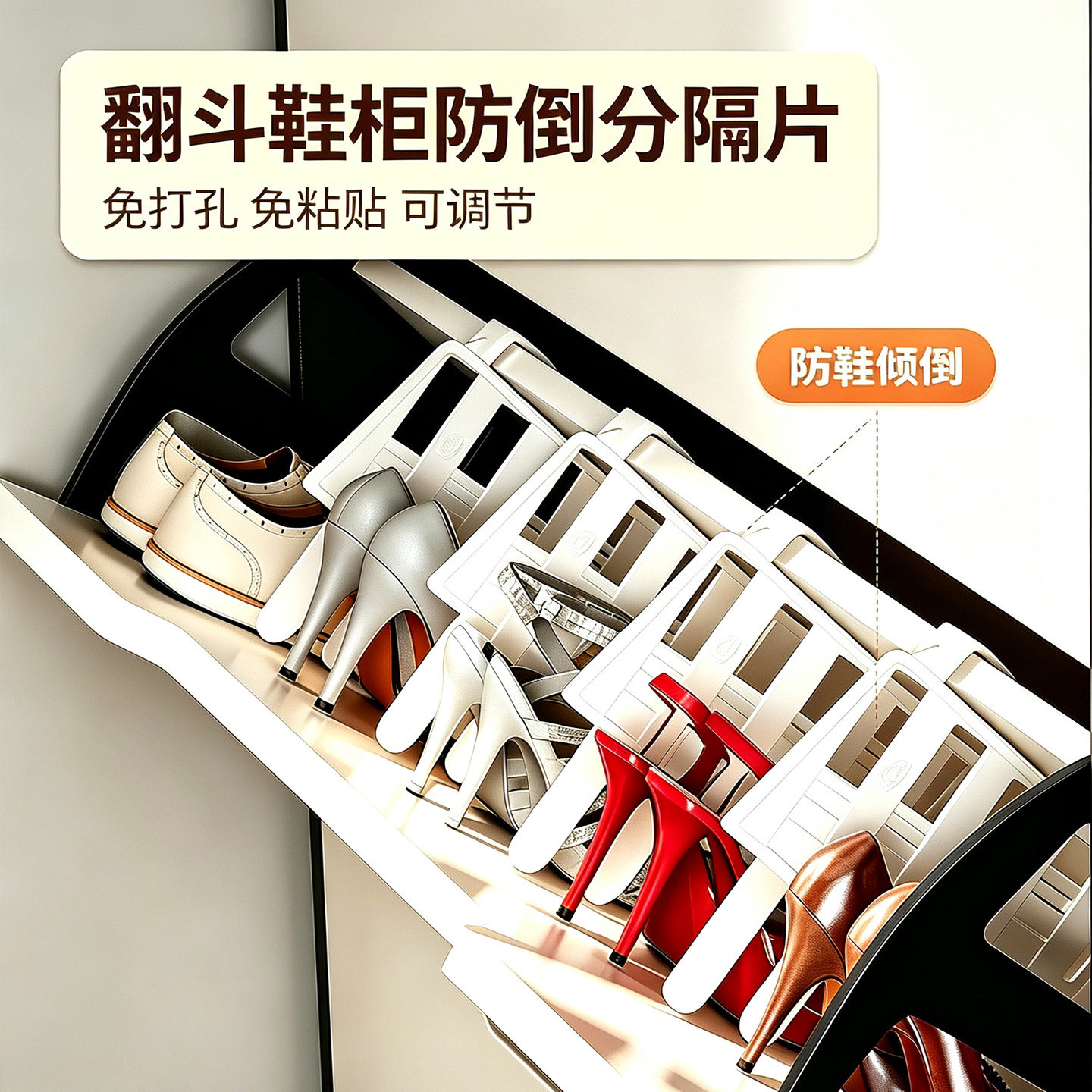 翻斗柜专用鞋挡防开合柜门鞋倾倒
