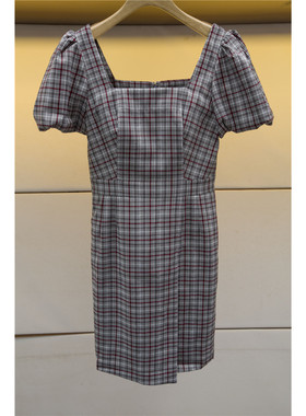 专柜正品春夏时尚格子N72B3403艾薇连衣裙1880元