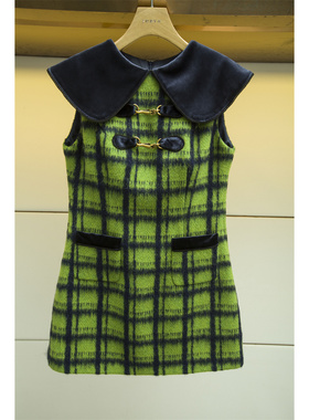 专柜正品秋冬时尚无袖O163602E卓雅连衣裙5280元