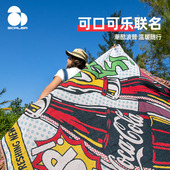 SCALER思凯乐户外毯子保暖可口可乐联名可折叠棉质露营春游野餐布