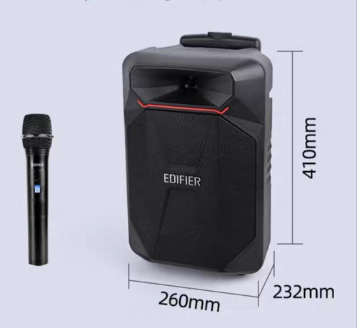 漫步者PP208拉杆蓝牙音箱高音质广场舞户外麦克风k歌便携重低音