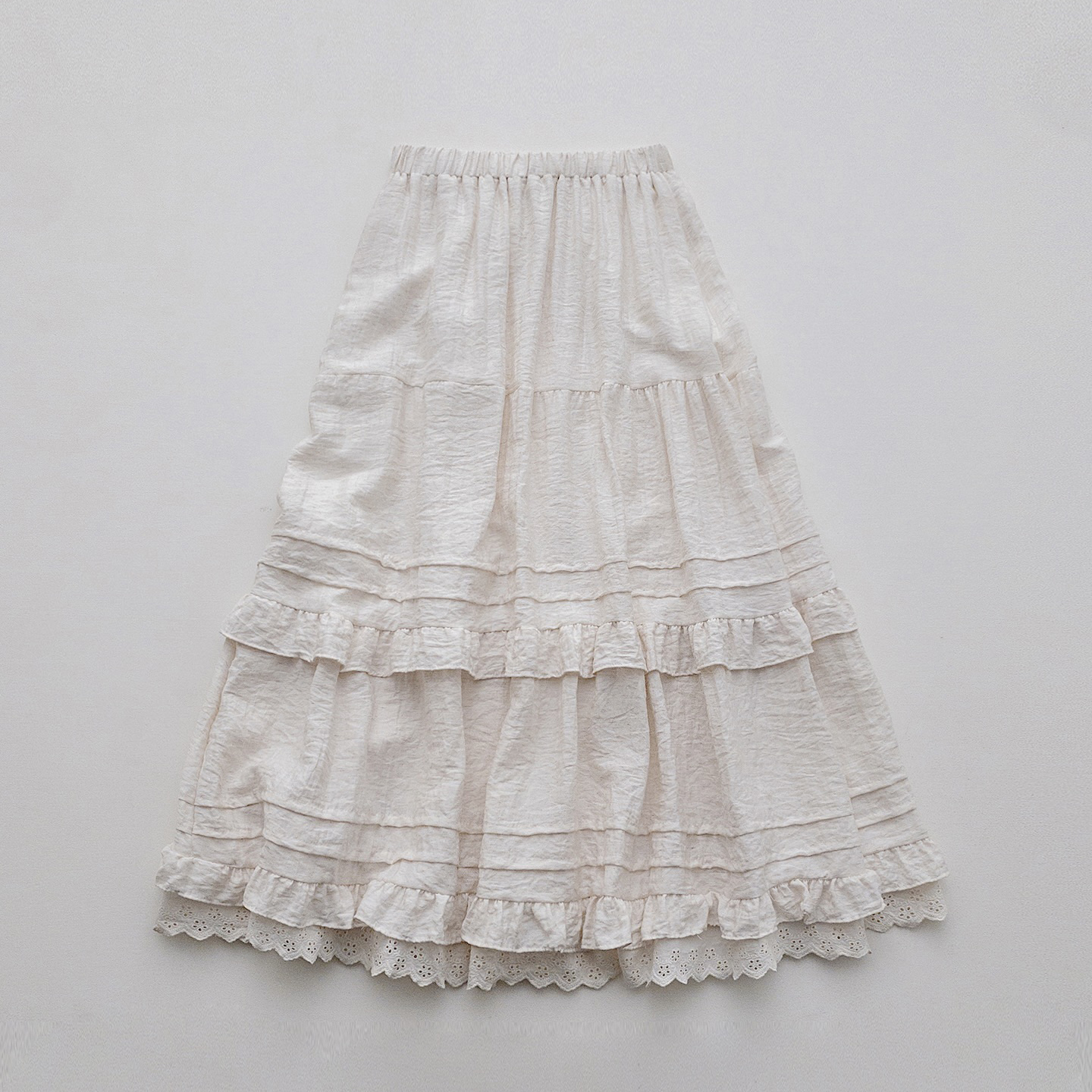 TOMATO SHOP 少女的祈祷～复古蕾丝花边百搭叠穿显瘦半身长裙