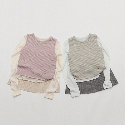 TOMATOSHOP日系叠穿针织衫