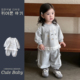 2025可爱婴儿甜美蝴蝶结韩版 女宝宝秋季 新品 两件套婴幼儿洋气卫衣