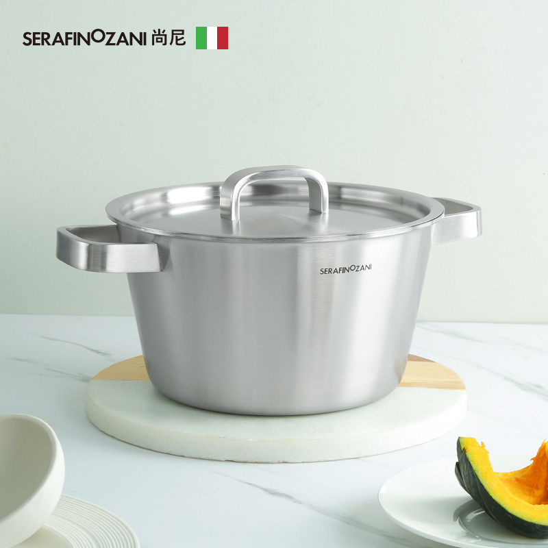 意大利尚尼不锈钢汤锅304食品级加厚家用大容量煮炖汤燃气灶通用